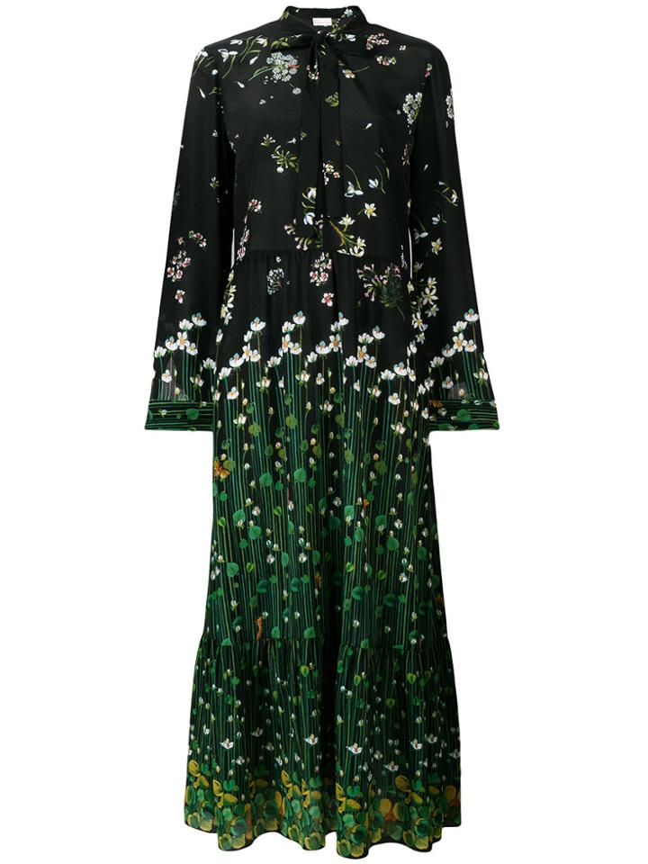 Prada Floral-print Maxi Dress - Black