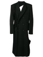 Yohji Yamamoto Cut-out Detail Coat - Black