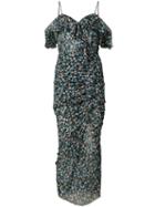 Veronica Beard - Cold Shoulder Floral Dress - Women - Silk - 10, Black, Silk