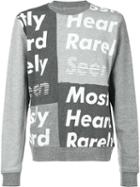 Mostly Heard Rarely Seen Logo Print Sweatshirt, Men's, Size: Xl, Grey, Cotton/lyocell