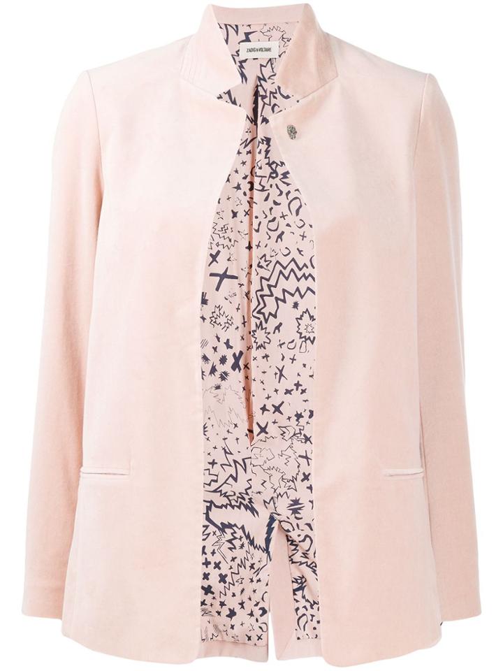 Zadig & Voltaire Volly Velvet Jacket - Pink