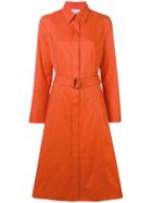 Akris Punto Belted Shirt Dress - Orange