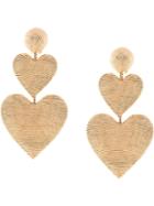 Rebecca De Ravenel Heart Pendant Earrings - Gold