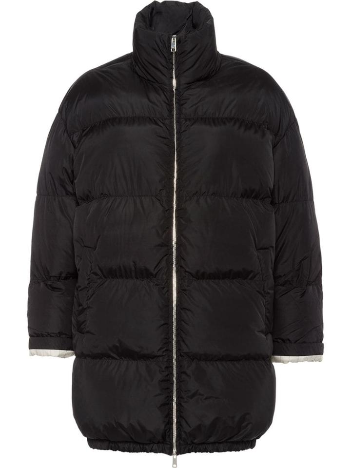 Prada Feather Nylon Puffer Jacket - Black