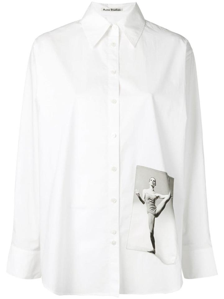 Acne Studios Printed Patch Shirt - White