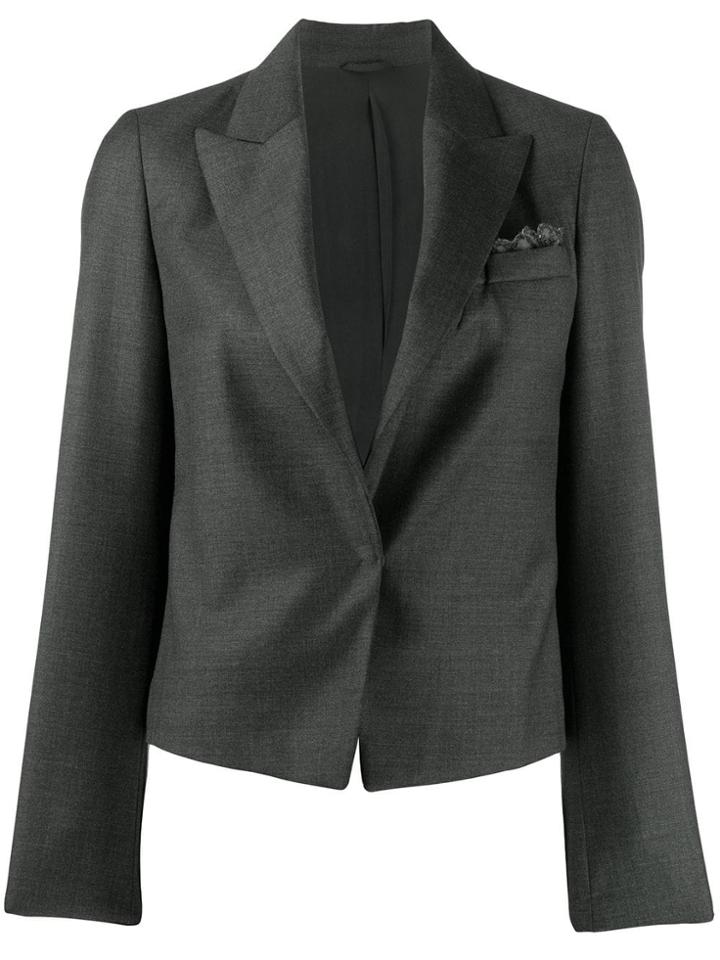 Brunello Cucinelli Cropped Tailored Jacket - Grey