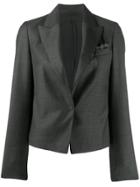 Brunello Cucinelli Cropped Tailored Jacket - Grey