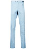 Pt01 Slim-fit Cropped Chino Trousers, Men's, Size: 44, Blue, Cotton/elastodiene