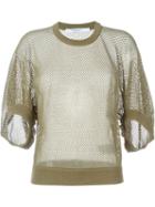 Givenchy Cropped Fishnet Sweater