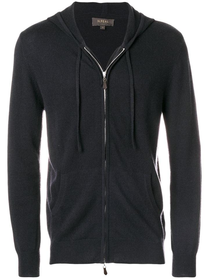 N.peal Hooded Zipped Cardigan - Blue