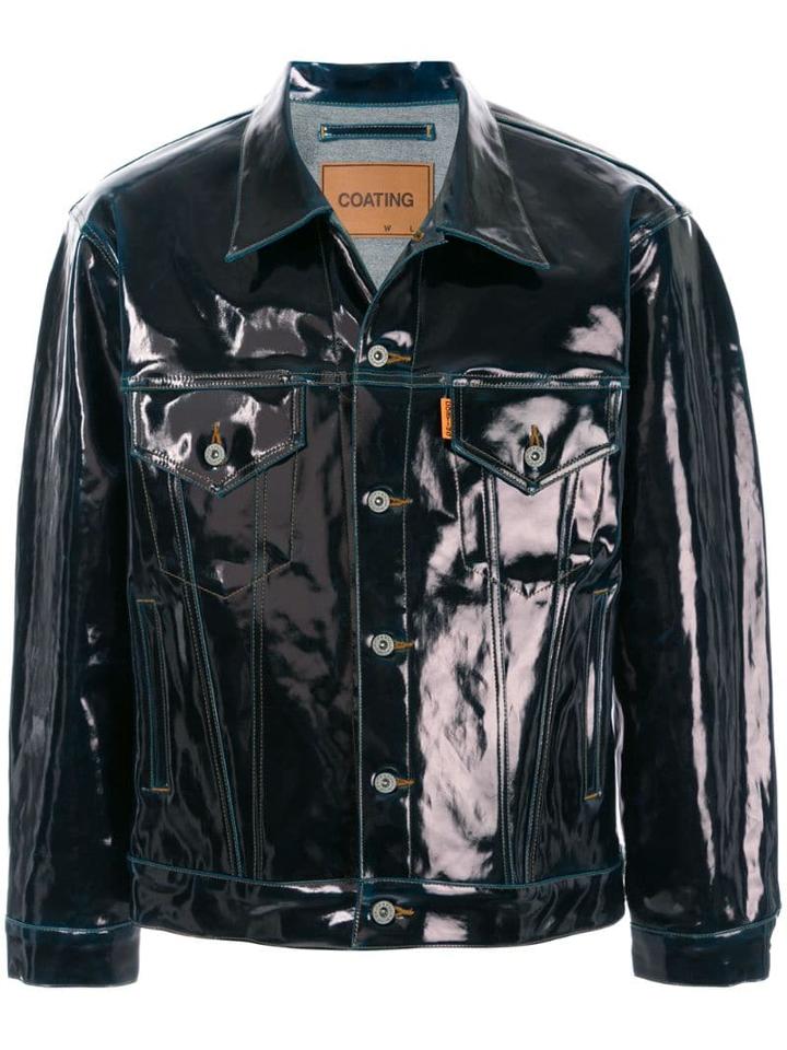 Doublet Varnished Button Jacket - Blue