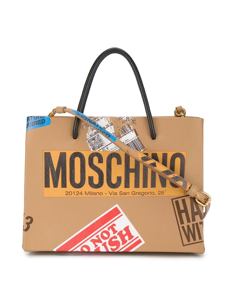 Moschino Sticker Motif Tote Bag - Multicolour
