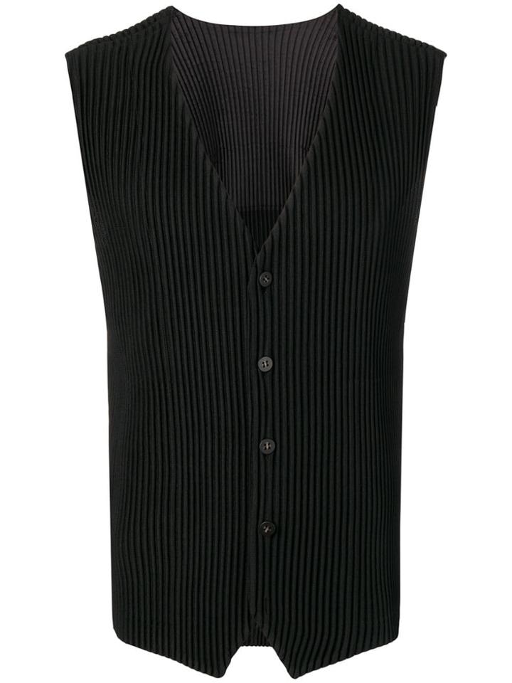 Homme Plissé Issey Miyake Tailored Waistcoat - Black