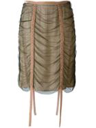 Romeo Gigli Vintage Ruched Lace Skirt