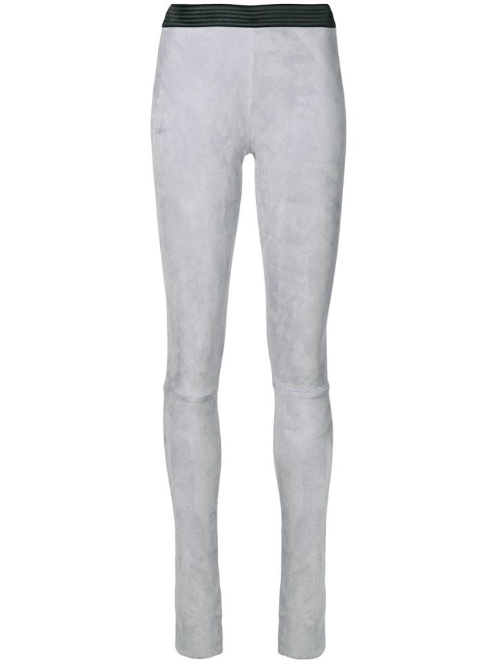 Drome Leather Leggings - Grey