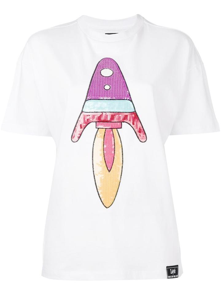 House Of Holland 'hoh X Lee Collaboration' T-shirt, Women's, Size: Medium, White, Cotton