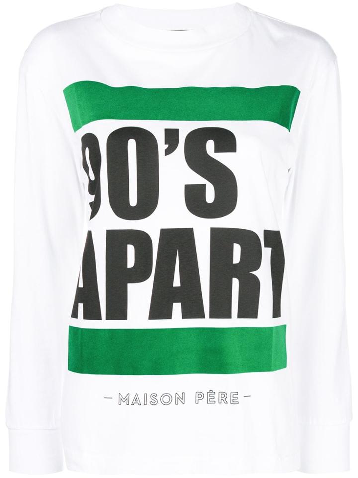 Maison Père 90's Apart Sweatshirt - White
