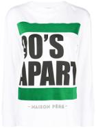 Maison Père 90's Apart Sweatshirt - White