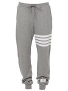 Thom Browne Stripe Detail Track Pants, Men's, Size: 3, Grey, Cotton/nylon/polyurethane