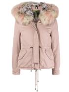 Alessandra Chamonix Racoon Fur Trim Hooded Parka - Pink