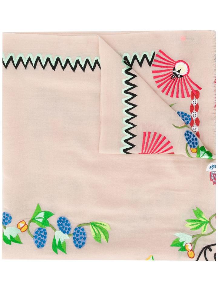 Temperley London Talia Embroidered Shawl - Pink