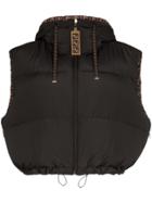 Fendi Reversible Cropped Logo Gilet - Black