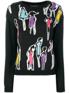 Boutique Moschino Embroidered Sweater - Black