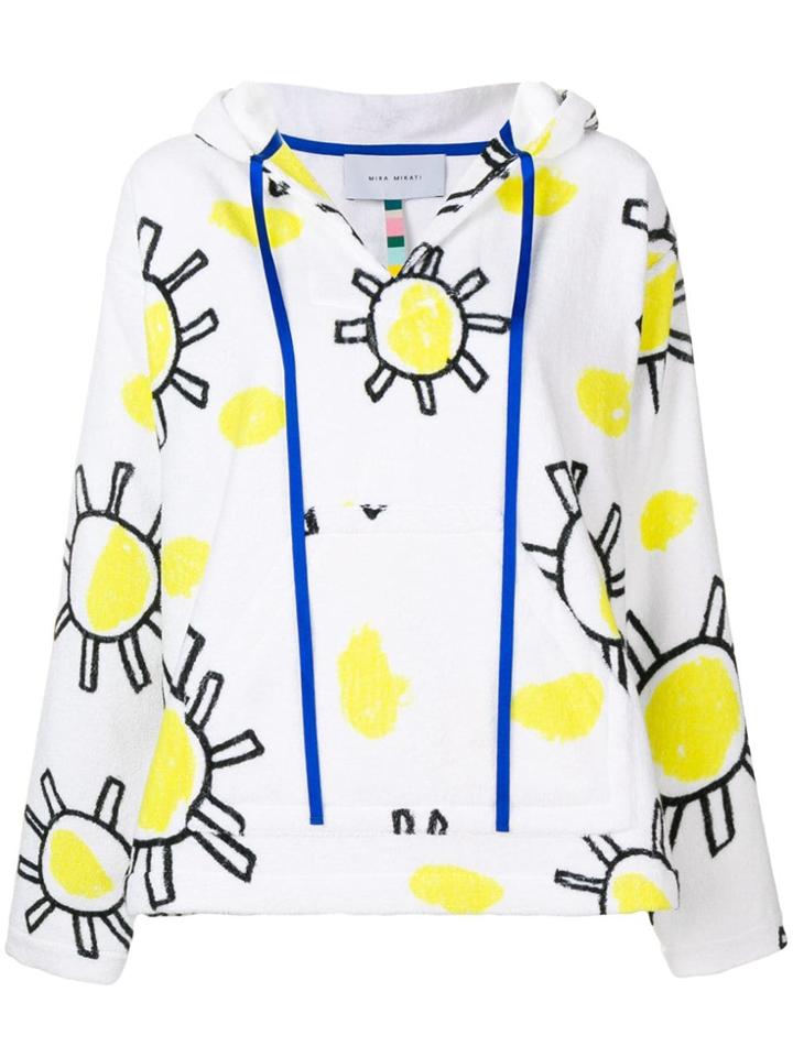 Mira Mikati Sun Doodle Print Hoodie - White