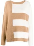 Liu Jo Striped Knit Jumper - Neutrals