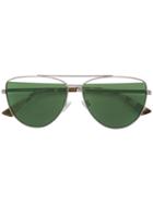 Mcq By Alexander Mcqueen Eyewear Demi Lens Tinted Aviators - Metallic