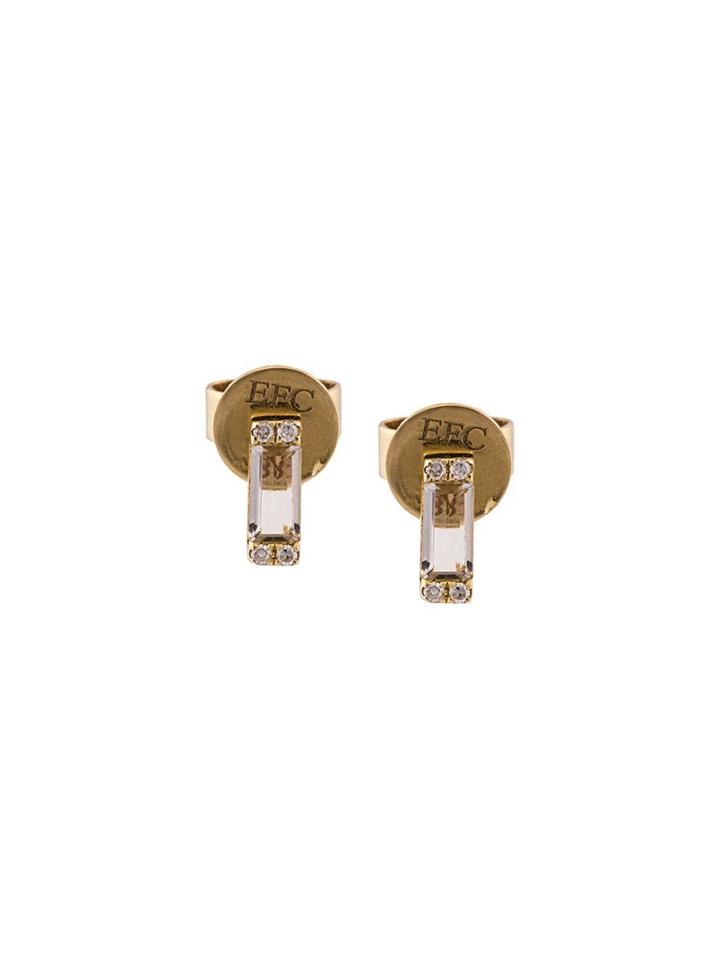 Ef Collection Small Rectangle Earrings
