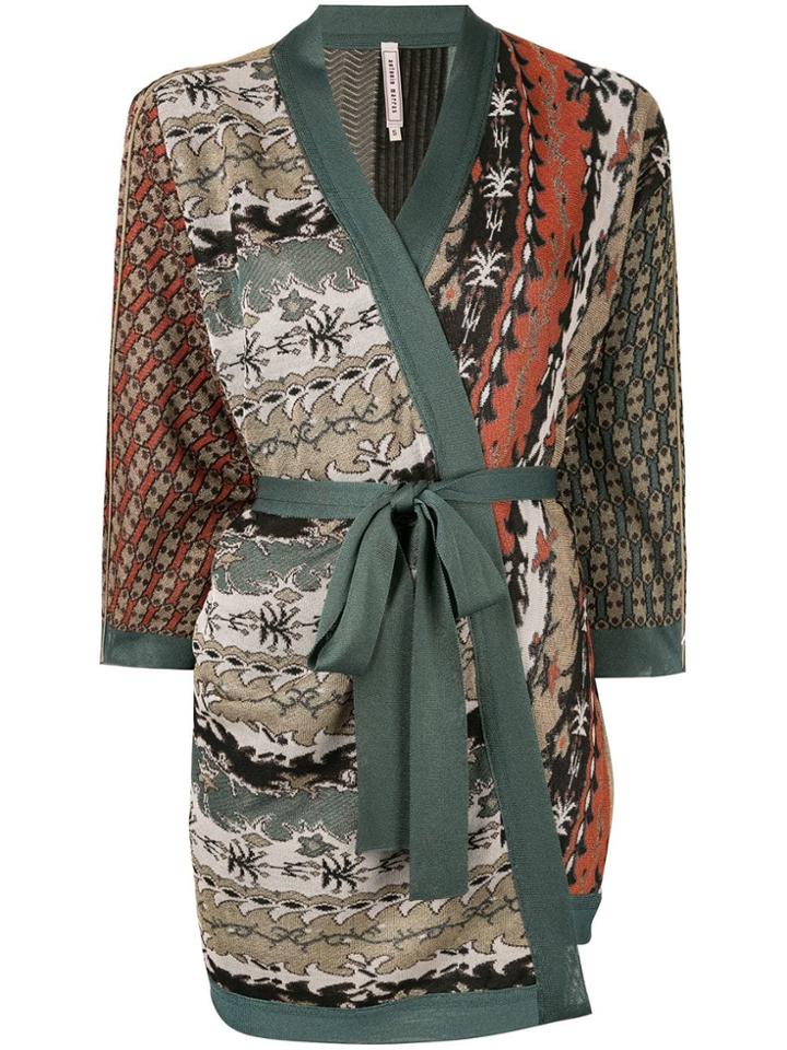 Antonio Marras Patchwork Wrap Cardigan - Multicolour