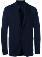 Fay Two Button Blazer, Men's, Size: 54, Blue, Viscose/polyamide/spandex/elastane/polyester