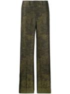 F.r.s For Restless Sleepers High Waisted Patterned Trousers - Green