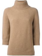Max Mara Structured Knitted Blouse, Women's, Size: Large, Brown, Cashmere/virgin Wool