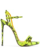 Le Silla Gwen Snake-effect Sandals - Yellow