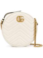 Gucci Marmont Mini Round Shoulder Bag - White