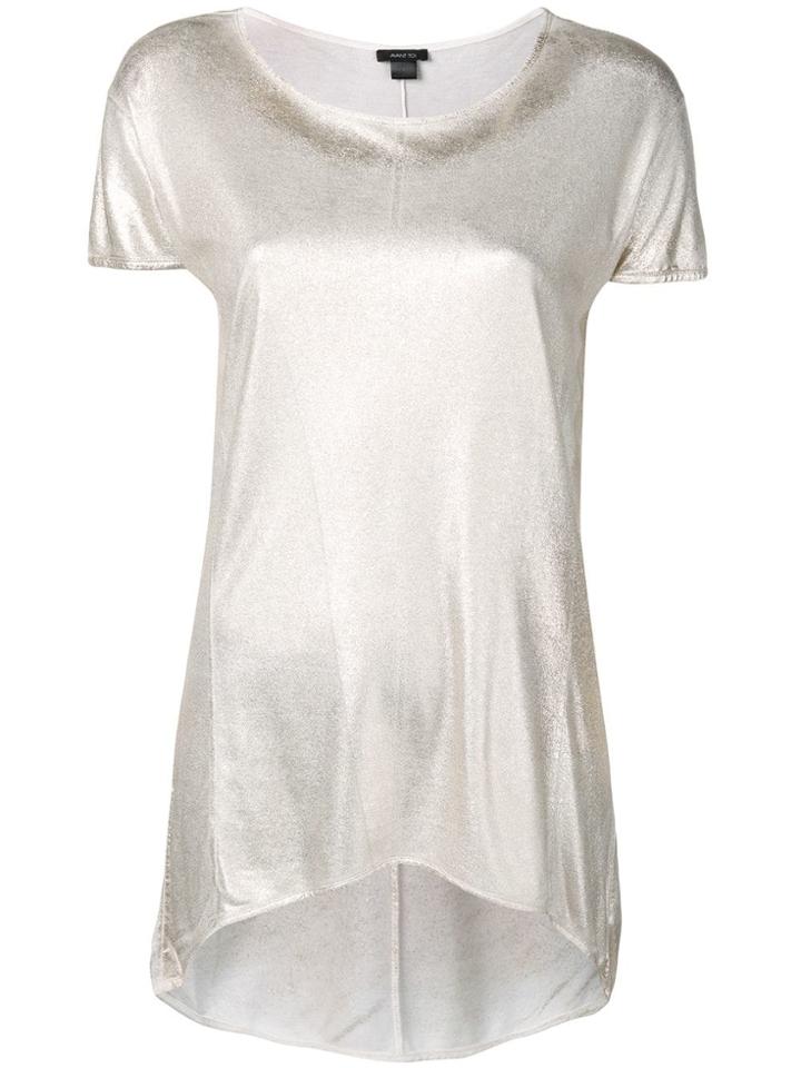 Avant Toi Metallic Effect T-shirt - Gold