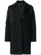 Versace Embroidered Coat - Black