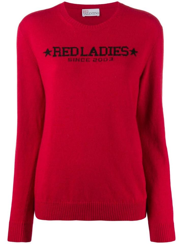 Red Valentino Intarsia Knitted Jumper
