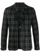 Daniele Alessandrini Checked Single Breasted Blazer - Blue
