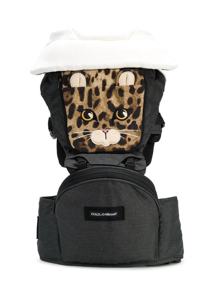 Dolce & Gabbana Kids Leopard Baby Carrier - Black