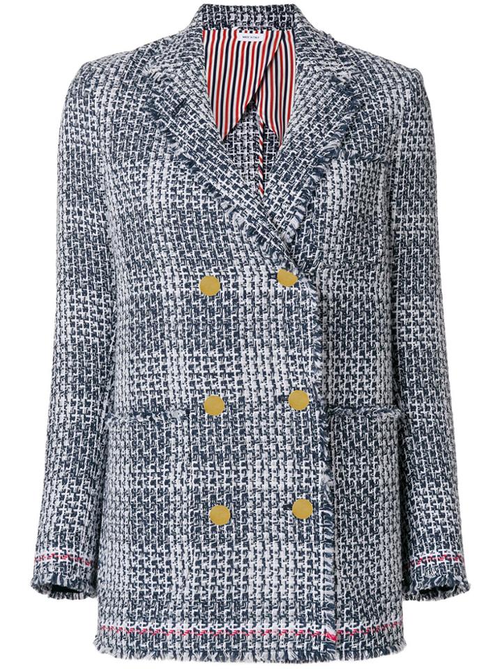 Thom Browne Double Breasted Sack Jacket - Blue