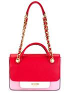 Moschino Colour Block Tote, Women's, Red