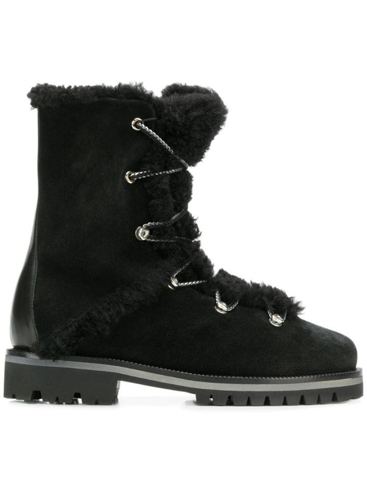 Yves Salomon High-top Hiking Boots - Black