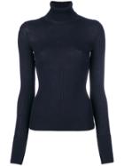 Mrz Split Sleeve Roll Neck Sweater - Blue
