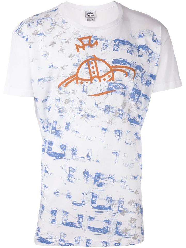 Vivienne Westwood Man Graphic Print T-shirt, Men's, Size: Small, White, Cotton