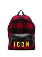 Dsquared2 Plaid Icon Backpack - Black