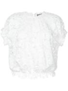 Aula Floral Lace Detail Top - White