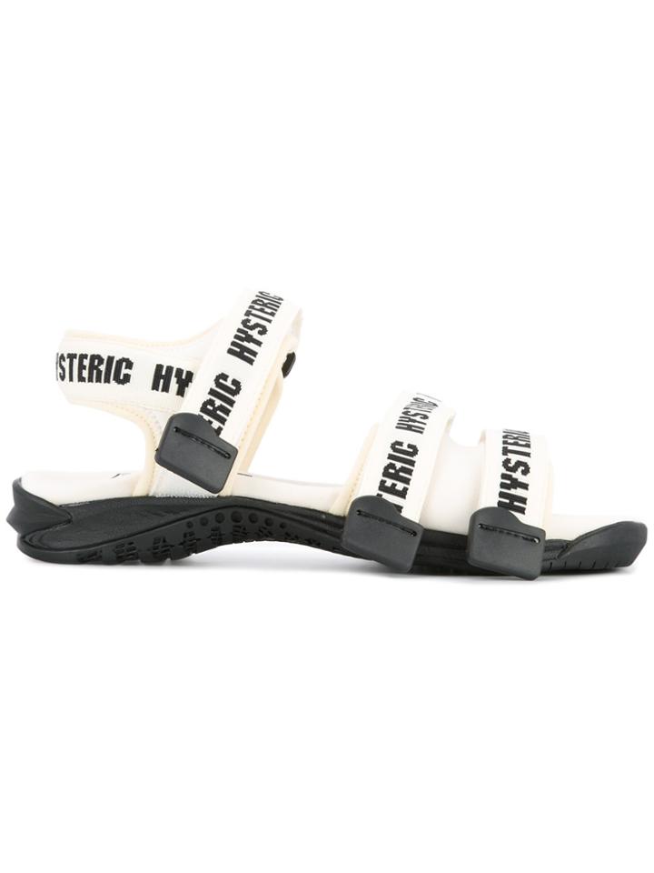 Hysteric Glamour Logo Strapped Sandals - White